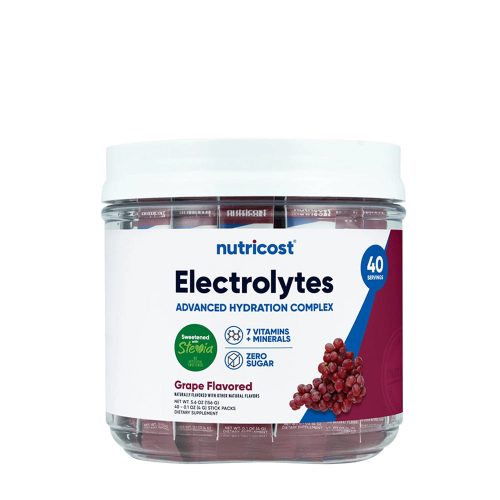 Nutricost Electrolytes Hydration Stick Packs (156 g, Szőlő)