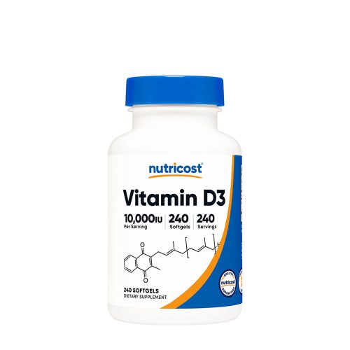 Nutricost Vitamin D3 10.000 NE (240 Lágykapszula)