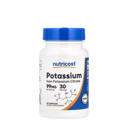 Nutricost Potassium Citrate 99 mg - Kálium-Citrát (30 Kapszula)