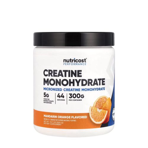 Nutricost Creatine Monohydrate Powder (300 g, Mandarin Narancs)